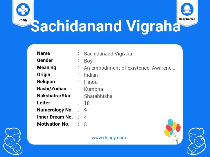 Sachidanand Vigraha Name Meaning